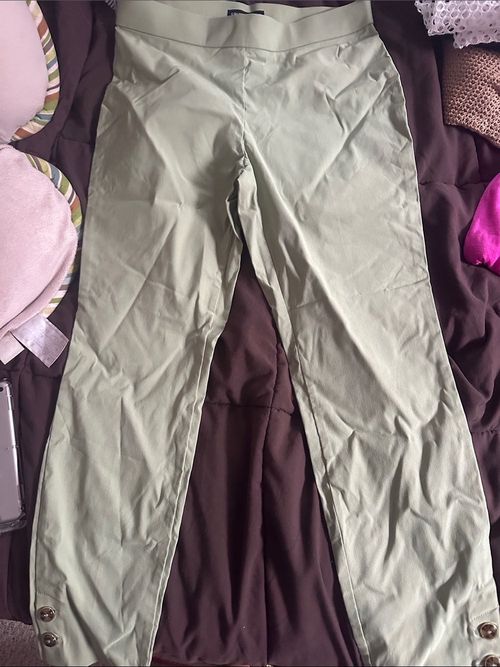 Light Green Women's Stretch Casual Pants